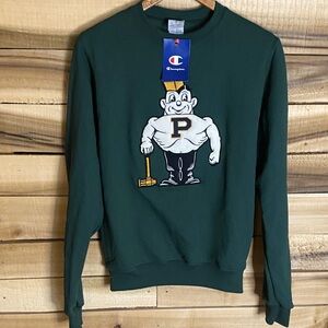 NWT Champion Purdue Pete Purdue University  Green Men's Crewneck Sweatshirt XS
